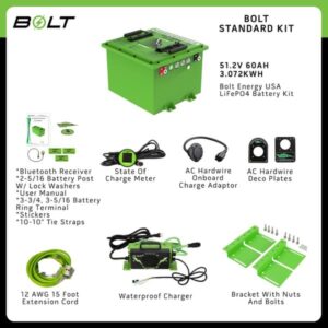 51 Volt 60 Ah Bolt Energy Lithium Bundle – Select Your Cart, Choose Your Bundle