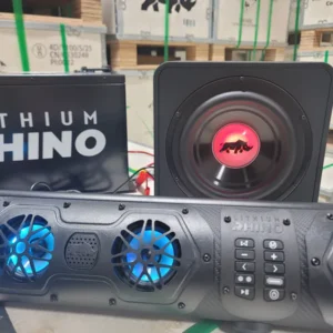 Lithium Rhino LED 8″ Subwoofer with Aux Cable