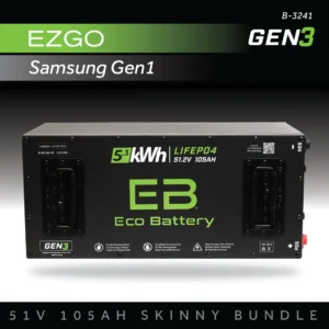 51V 105AH Skinny Battery Bundle / EZGO RXV Samsung Gen1 (2017-2021)