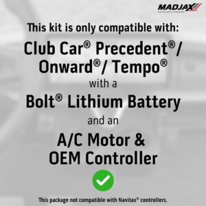 MadJax® Kinect™ Display Screen Kit for A/C motor Club Car Precedent/Tempo/Onward with Bolt Battery Setup