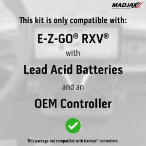 MadJax® Kinect™ Display Screen Kit for A/C motor EZGO RXV with Lead Acid Battery Setup