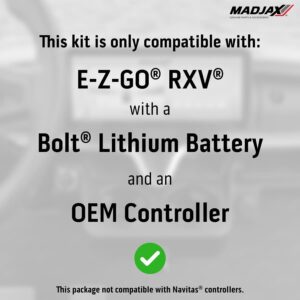 MadJax® Kinect™ Display Screen Kit for A/C motor EZGO RXV with Bolt Battery Setup