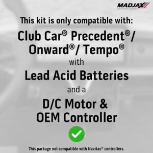 MadJax® Kinect™ Display Screen Kit for D/C motor Club Car Precedent/Tempo/Onward with Lead Acid Battery Setup