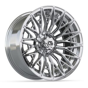 GTW® Blur Chrome 16 in Wheels with 225/40-R16 Mamba Street Tires – Full Set