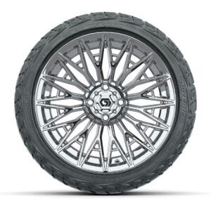 GTW® Blur Chrome 16 in Wheels with 225/40-R16 Maverick Hybrid Tires – Full Set