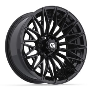 GTW® Blur Gloss Black 16 in Wheels with 225/40-R16 Mamba Street Tires – Full Set