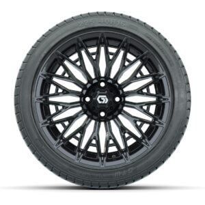 GTW® Blur Gloss Black 16 in Wheels with 225/40-R16 Mamba Street Tires – Full Set