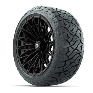 GTW® Blur Gloss Black 16 in Wheels with 225/40-R16 Maverick Hybrid Tires – Full Set