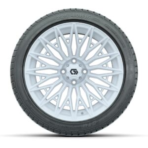 GTW® Blur Gloss White 16 in Wheels with 225/40-R16 Mamba Street Tires – Full Set