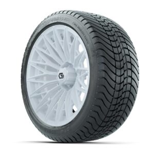 GTW® Blur Gloss White 16 in Wheels with 225/40-R16 Mamba Street Tires – Full Set