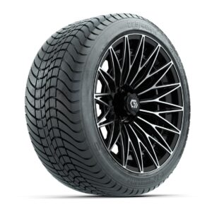 GTW® Blur Black/Machined 16 in Wheels with 225/40-R16 Mamba Street Tires – Full Set