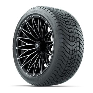GTW® Blur Black/Machined 16 in Wheels with 225/40-R16 Mamba Street Tires – Full Set