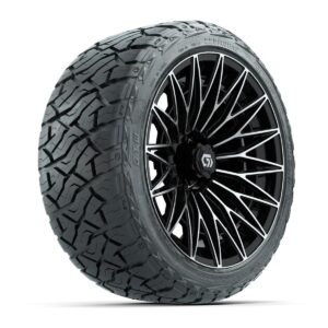 GTW® Blur Black/Machined 16 in Wheels with 225/40-R16 Maverick Hybrid Tires – Full Set