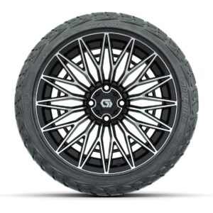 GTW® Blur Black/Machined 16 in Wheels with 225/40-R16 Maverick Hybrid Tires – Full Set