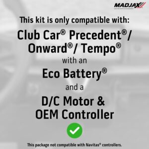 MadJax® Kinect™ Display Screen Kit for D/C motor Club Car Precedent/Tempo/Onward with Eco Battery Setup