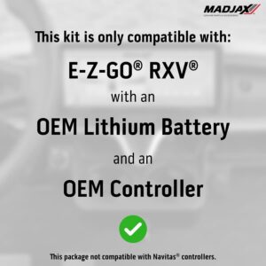 MadJax® Kinect™ Display Screen Kit for A/C motor EZGO RXV ELiTE with OEM Lithium Battery Setup