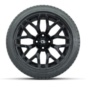 GTW® Monaco Gloss Black 16 in Wheels with 225/40-R16 Mamba Street Tires – Full Set