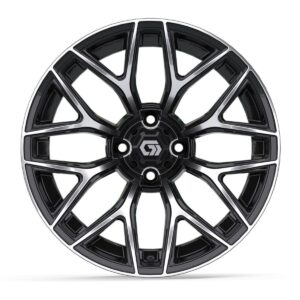 GTW® Monaco Black/Machined 16 in Wheels with 225/40-R16 Mamba Street Tires – Full Set