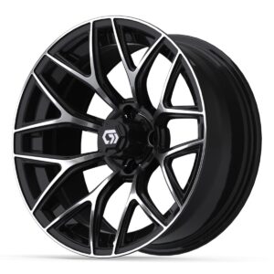 GTW® Monaco Black/Machined 16 in Wheels with 225/40-R16 Mamba Street Tires – Full Set