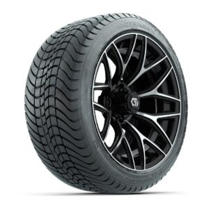 GTW® Monaco Black/Machined 16 in Wheels with 225/40-R16 Mamba Street Tires – Full Set