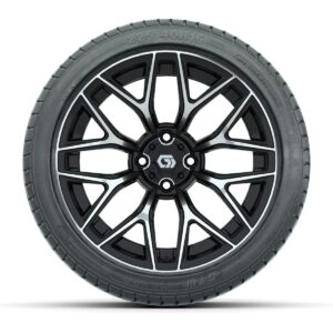 GTW® Monaco Black/Machined 16 in Wheels with 225/40-R16 Mamba Street Tires – Full Set