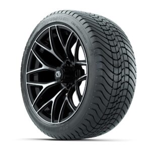 GTW® Monaco Black/Machined 16 in Wheels with 225/40-R16 Mamba Street Tires – Full Set