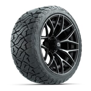 GTW® Monaco Black/Machined 16 in Wheels with 225/40-R16 Maverick Hybrid Tires – Full Set