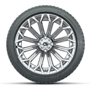 GTW® Phantom Chrome 16 in Wheels with 225/40-R16 Mamba Street Tires – Full Set