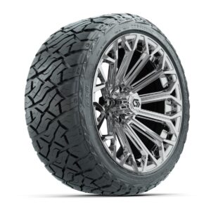 GTW® Phantom Chrome 16 in Wheels with 225/40-R16 Mamba Street Tires – Full Set