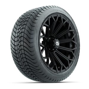 GTW® Phantom Gloss Black 16 in Wheels with 225/40-R16 Mamba Street Tires – Full Set