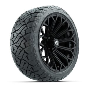 GTW® Phantom Gloss Black 16 in Wheels with 225/40-R16 Mamba Street Tires – Full Set