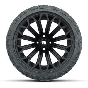 GTW® Phantom Gloss Black 16 in Wheels with 225/40-R16 Mamba Street Tires – Full Set