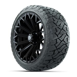 GTW® Phantom Gloss Black 16 in Wheels with 225/40-R16 Mamba Street Tires – Full Set