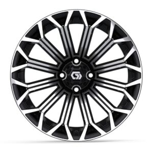 GTW® Phantom Black/Machined 16 in Wheels with 225/40-R16 Mamba Street Tires – Full Set