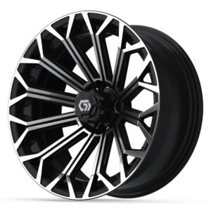GTW® Phantom Black/Machined 16 in Wheels with 225/40-R16 Mamba Street Tires – Full Set
