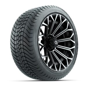 GTW® Phantom Black/Machined 16 in Wheels with 225/40-R16 Mamba Street Tires – Full Set
