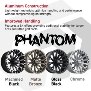 GTW® Phantom Black/Machined 16 in Wheels with 225/40-R16 Mamba Street Tires – Full Set
