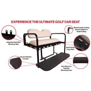 GTW® MACH3 Rear Flip Seat for Club Car – Choose Your Color